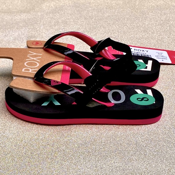Roxy Bubbles II Toddler Flip-Flops with Back Strap - Picture 7 of 7